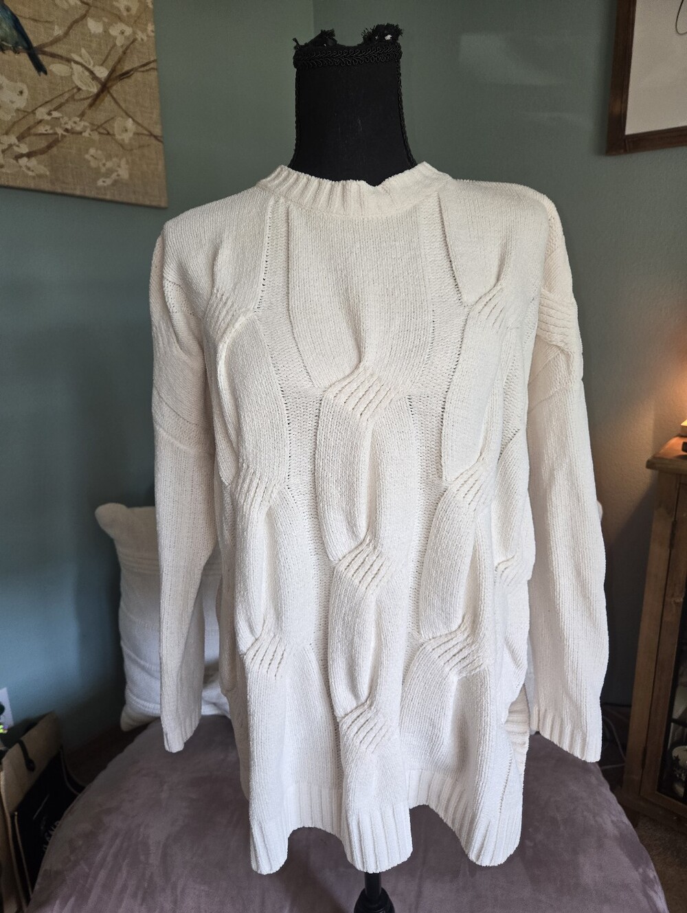 J.Jill Chenille Cable Sweater